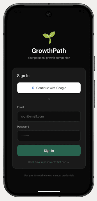 Growth Path App screenshot